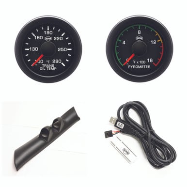 Isspro EV2 Pillar Kit With Pyrometer and Transmission Temp for 94-97 Dodge and Ram 5.9L Cummins