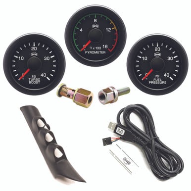 Isspro EV2 Pillar Kit With 3 Gauges 98 02 Dodge/Ram 5.9L Cummins With Speaker