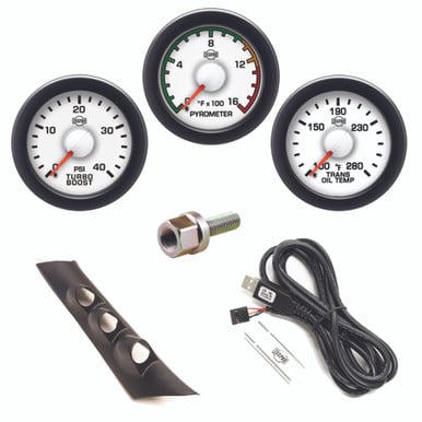 Isspro EV2 Pillar Kit With Pyrometer, Boost, and Transmission Temp Gauges for 03-09 Ram 5.9 and 6.7L Cummins