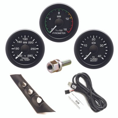 Isspro EV2 Pillar Kit With Pyrometer, Boost, and Transmission Temp Gauges for 03-09 Ram 5.9 and 6.7L Cummins