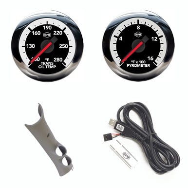 Isspro EV2 Pillar Kit With Pyrometer and Transmission Temp Gauges for 10-24 Ram 6.7L Cummins