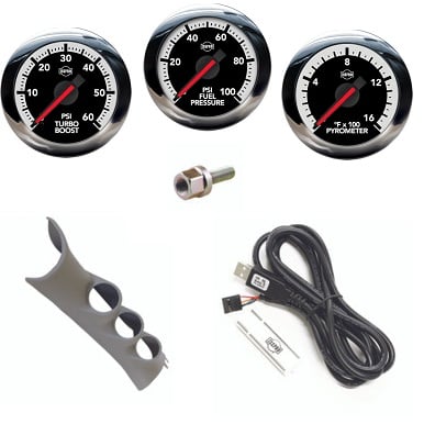 Isspro EV2 Pillar Kit With 3-Gauges for 10-24 Ram 6.7L Cummins