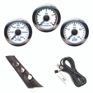 Isspro EV2 Pillar Kit With Pyrometer, Boost, and Transmission Temp Gauges for 08-10 Ford SuperDuty