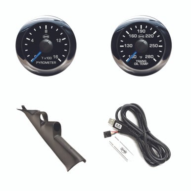 Isspro EV2 Pillar Kit With Pyrometer and Transmission Oil Temp for 11-24 Ford 6.7L Powerstroke