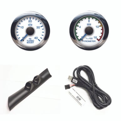 Isspro EV2 Pillar Kit With Pyrometer and Boost for 01-07 GM 6.6L Duramax With Speaker