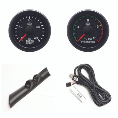 Isspro EV2 Pillar Kit With Pyrometer and Boost for 01-07 GM 6.6L Duramax With Speaker
