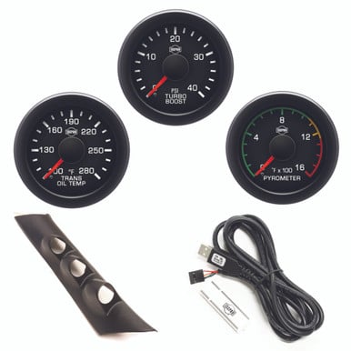 Isspro EV2 Pillar Kit With 3 Gauges 01 07 GM 6.6L Duramax With Speaker