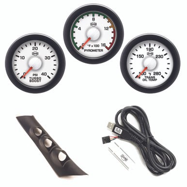 Isspro EV2 Pillar Kit With 3 Gauges for 07.5-08 GM 6.6L Duramax With Speaker