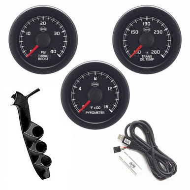 Isspro EV2 Pillar Kit With 3 Gauges for 07.5-14 GM 6.6L Duramax No Speaker