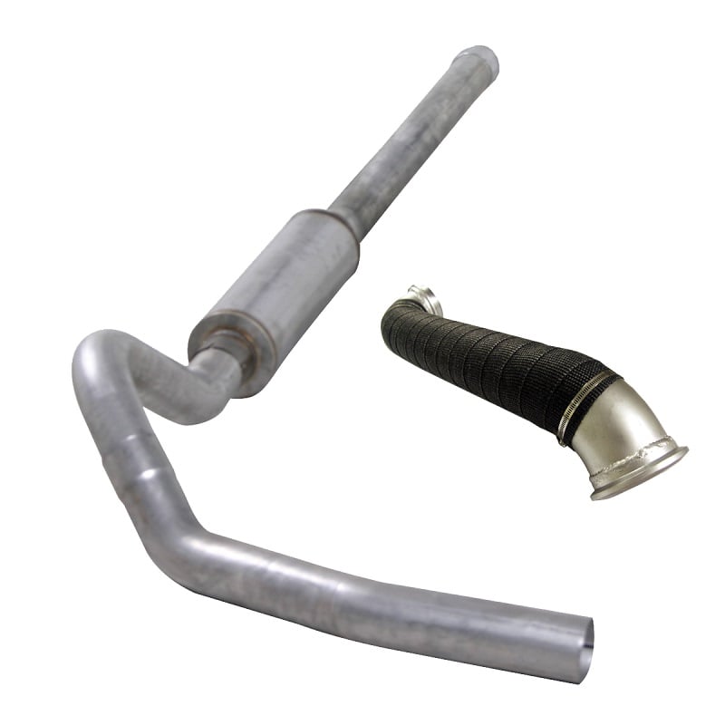 Diamond Eye 4" Stainless Steel Cat-Back Single Outlet Exhaust W and Turbo Direct Pipe for 06-07 6.6L LBZ Dur