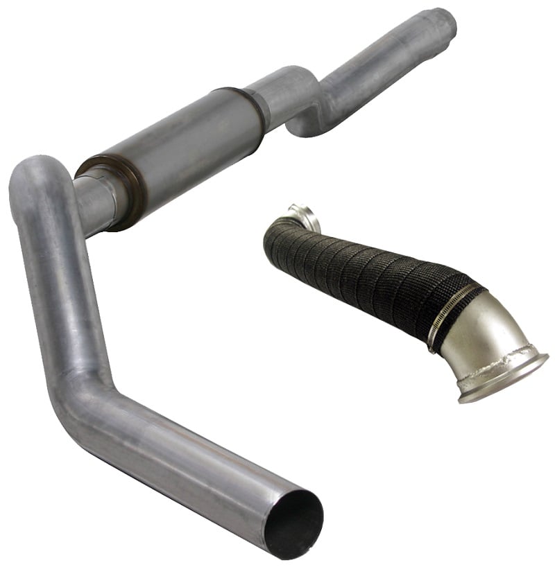 Diamond Eye 5" Aluminized Cat-Back Single Outlet Exhaust W and Turbo Direct Pipe for 06-07 6.6L LBZ Duramax