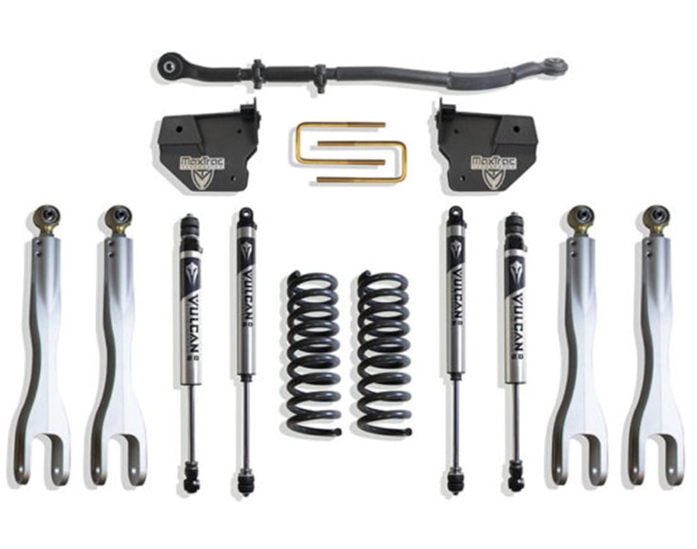 MaxTrac 2.5" Coil Spring 4-Link Shock Leveling Kit for 14-24 Ram 6.7L Cummins 2500 and 3500 4WD