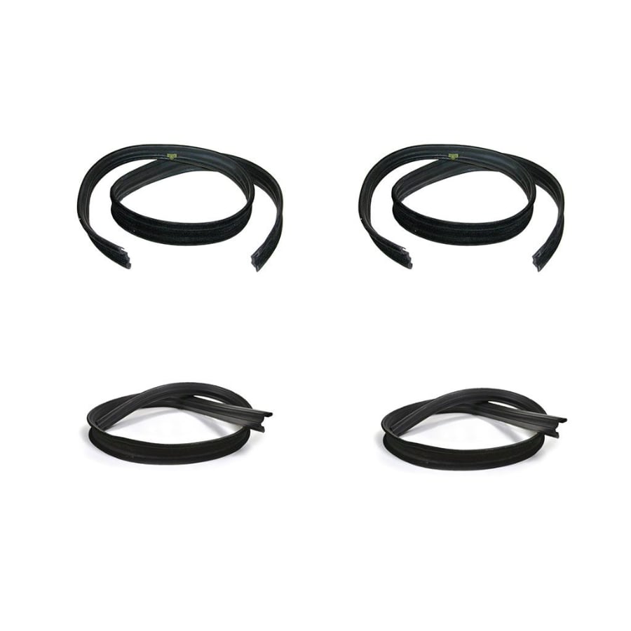 Fairchild Window Channel Weatherstrip Seal Kit Drv &amp; Pass Side 4 Pieces for 81-93 Dodge 250 and 350