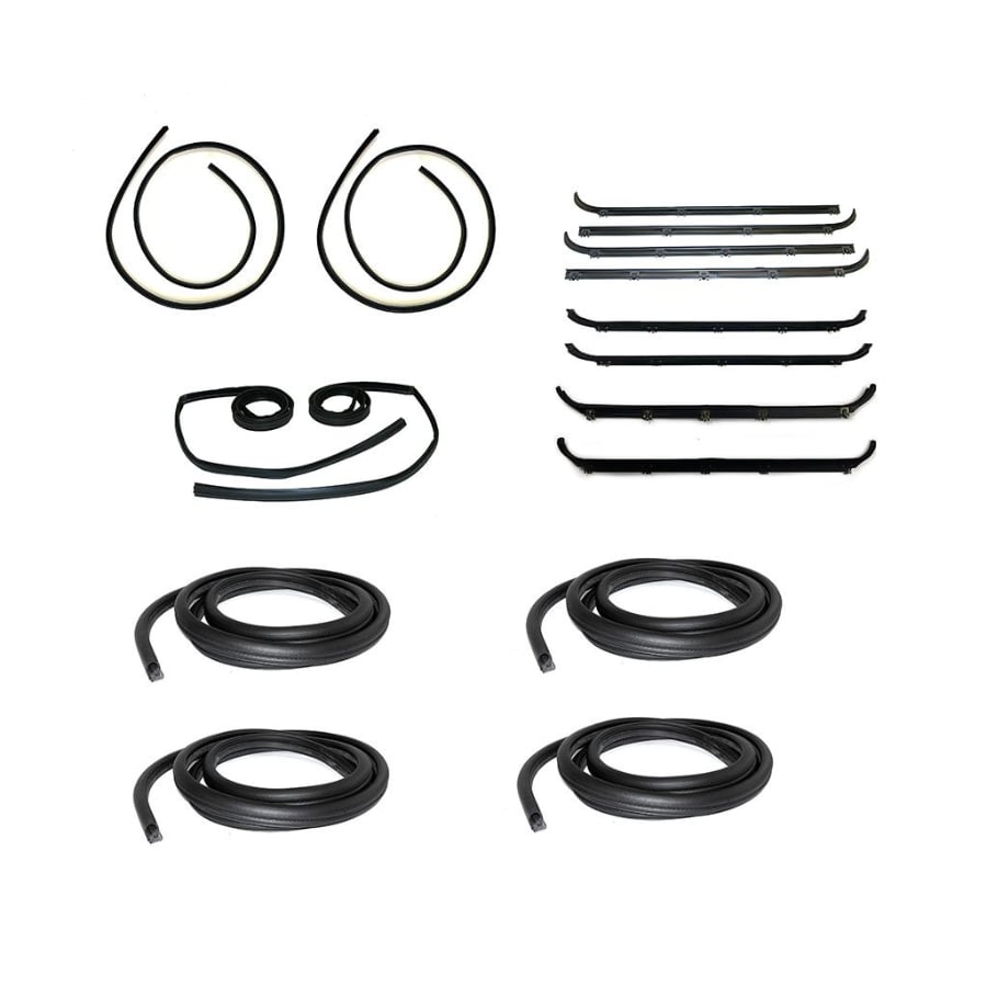 Fairchild Window Channel, Door, &amp; Belt Weatherstrip Seal Kit Crew Cab for 87-97 Ford F-250 and F-350