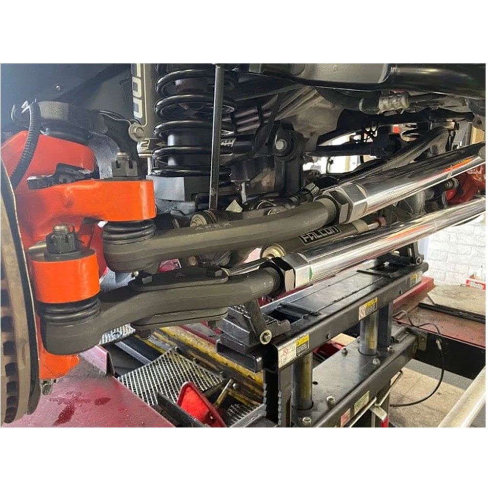 Apex Chassis 2.5 Ton Tie Rod and Drag Link Assembly   Polished Aluminum 18 23 Jeep Wrangler JL JT
