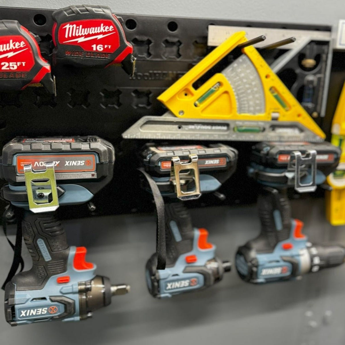 Modular ToolHanger wall storage system with interchangeable tool hangers