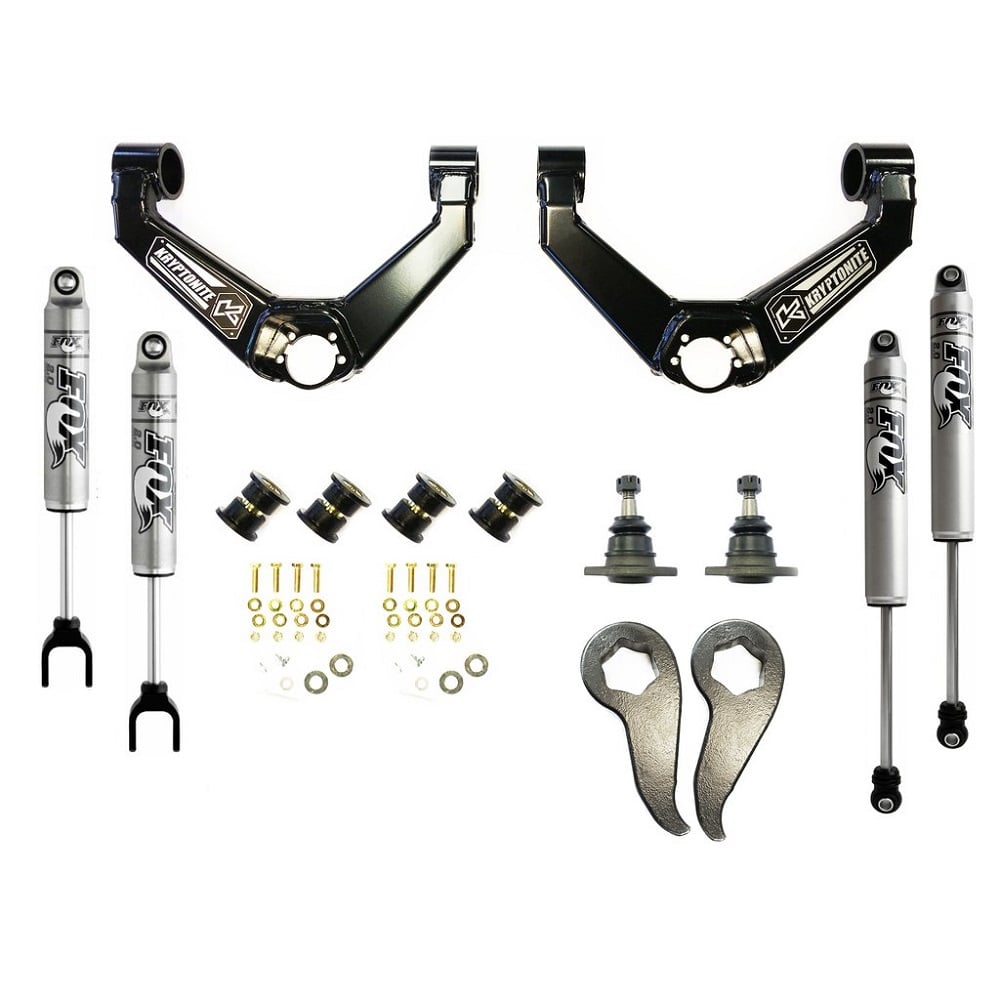 Kryptonite Stage 3 Leveling Kit With Fox 2.0 Shocks for 11-19 GM 2500HD and 3500