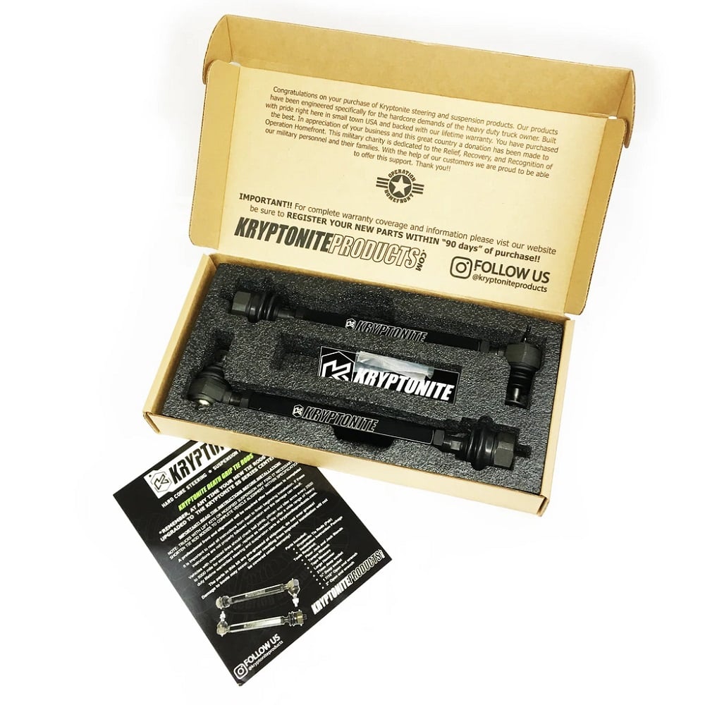 Kryptonite Death Grip Tie Rods for 11-25 GM 2500HD and 3500