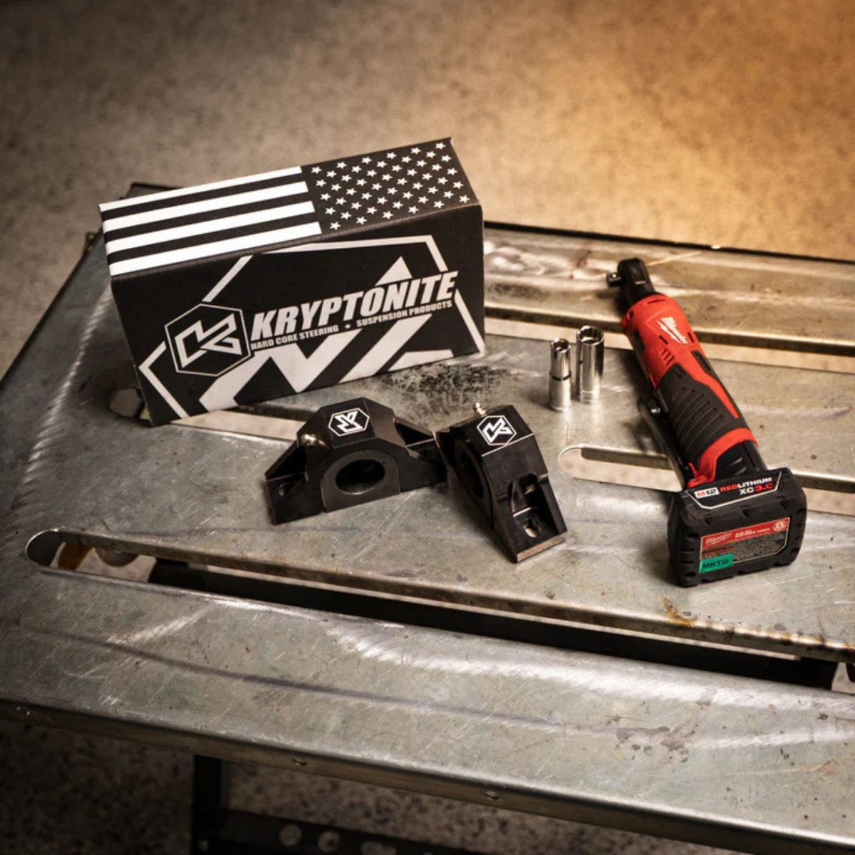 Kryptonite suspension sway bar mounting brackets with Class 10.9 hardware