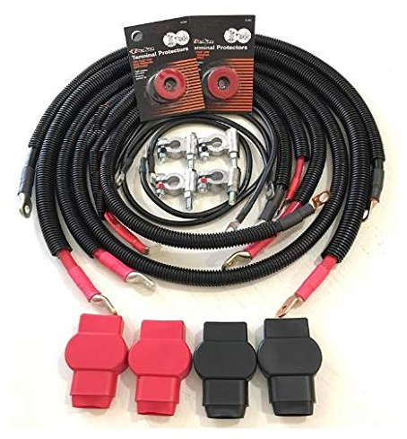 Custom Battery Cables Replacement Cold Weather Battery Cable Set 03-07 6.0L Ford Powerstroke