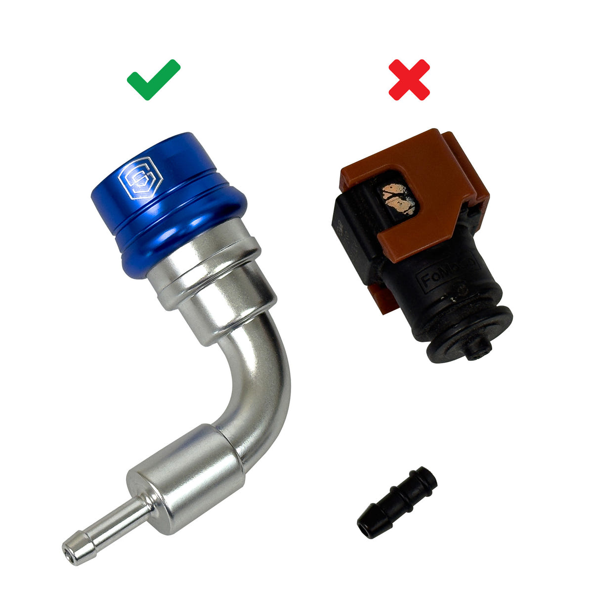 S&amp;S Diesel Motorsport Fuel Leak Prevention Fitting 17-26 Ford 6.7L Powerstroke
