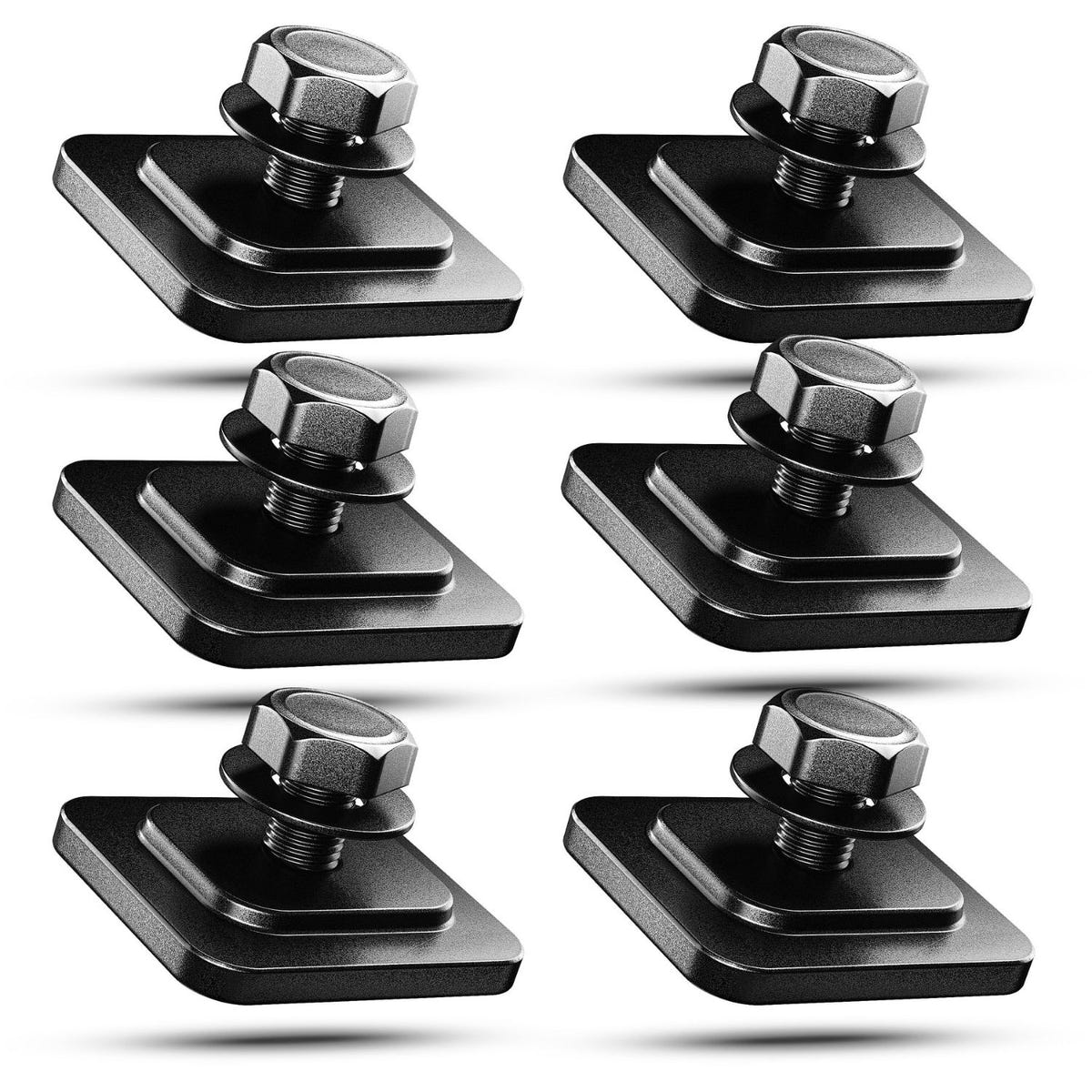 Universal MOLLE mounting nuts for standard 1.25-inch by 1-inch MOLLE panels