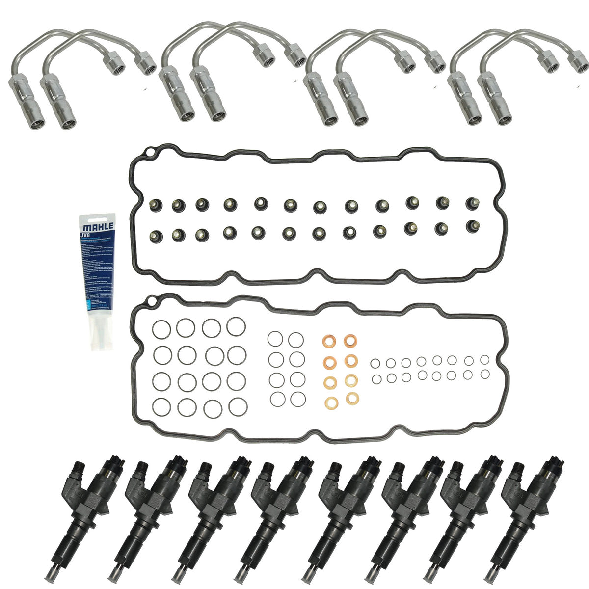 Bosch Complete Fuel Injector Service Kit 01-04 GM 6.6L Duramax LB7