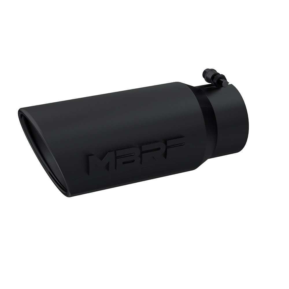 MBRP 4&quot; Inlet / 5&quot; Outlet Rolled Edge Angle Cut Black Exhaust Tip T5051BLK