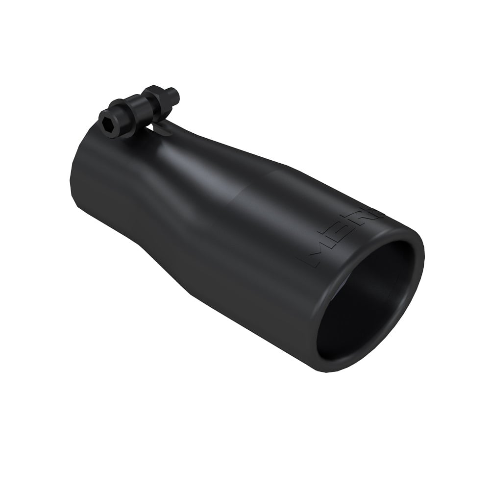 MBRP T5116BLK 3.75" Outlet 2.5" Inlet Black Rolled Angle Cut Oval Exhaust Tip
