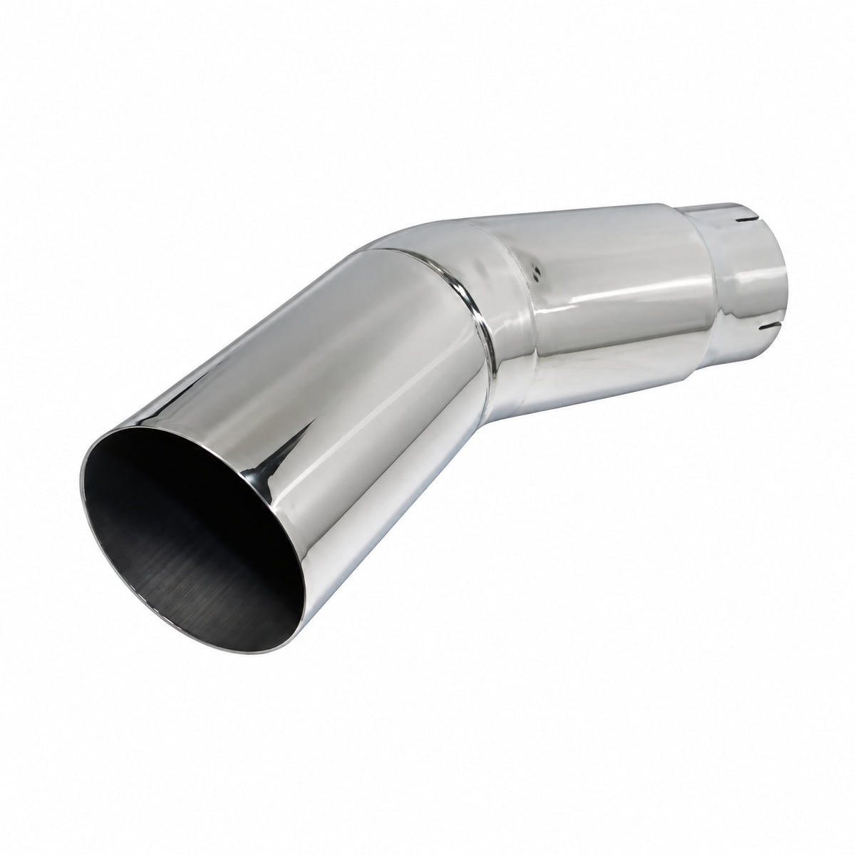 Mel's Manufacturing 5" Polished 304 Stainless Steel Diesel Turn Out Exhaust Tip Clamp/Weld On
