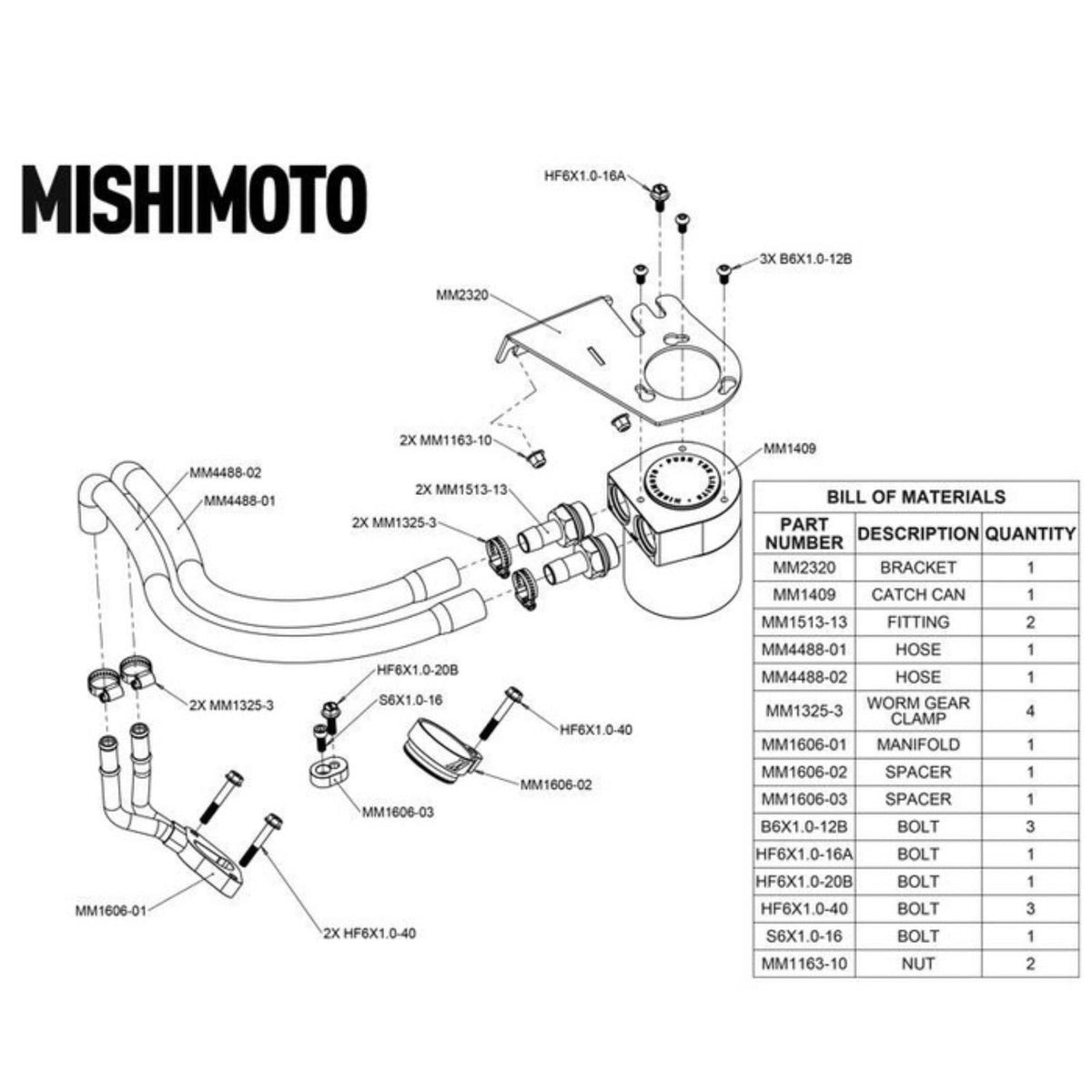 Ford 6.7L diesel Powerstroke CCV oil separator Mishimoto catch can system 2011-2016