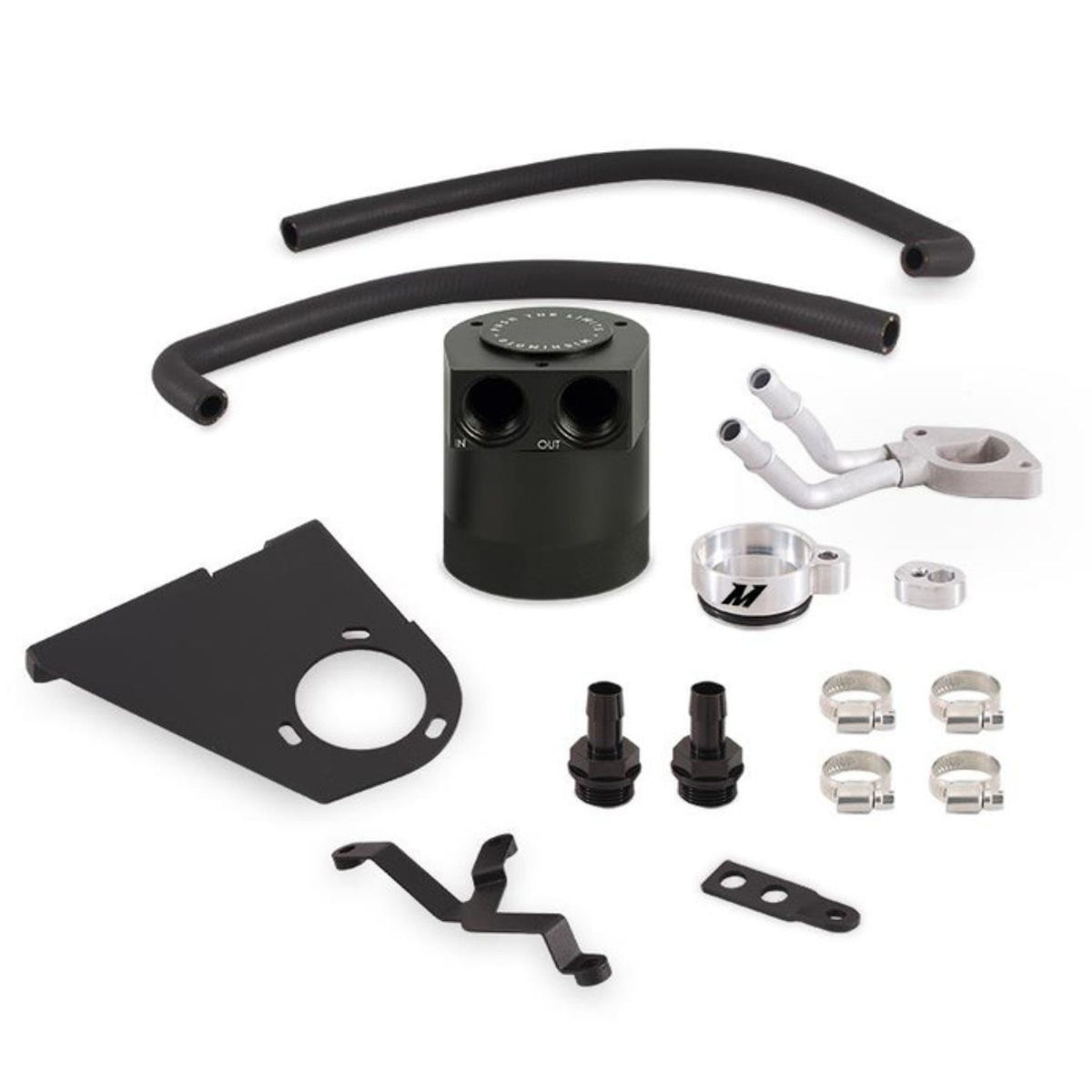 Mishimoto baffled oil catch can Ford 6.7L Powerstroke 2017-2022 CCV direct fit kit engine bay