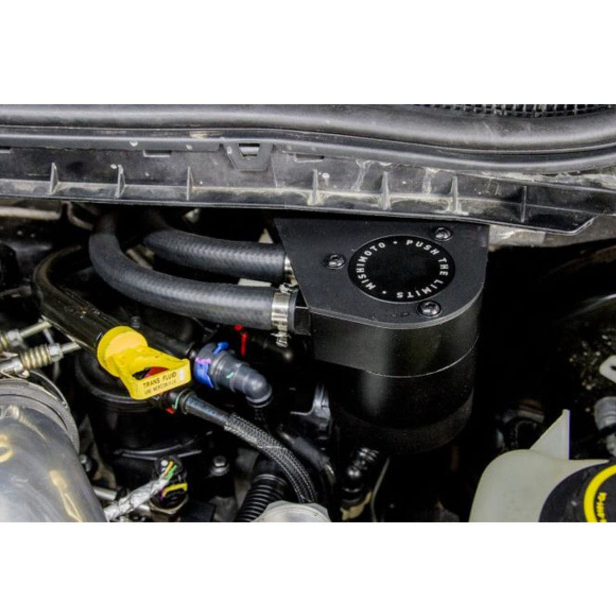 Ford 6.7 Powerstroke CCV system catch can Mishimoto baffled filter hose routing clean install kit