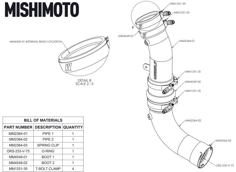 Mishimoto Cold-Side Intercooler Pipe and Boot Kit for 17-19 GM 6.6L Duramax L5P
