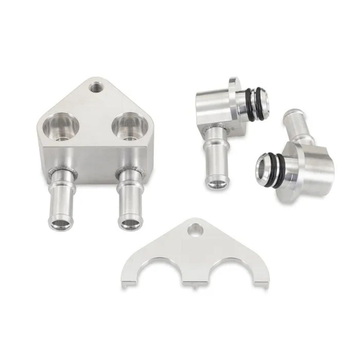 Mishimoto silver transmission cooler Ford 6.7 Powerstroke hardline kit 2020-2022
