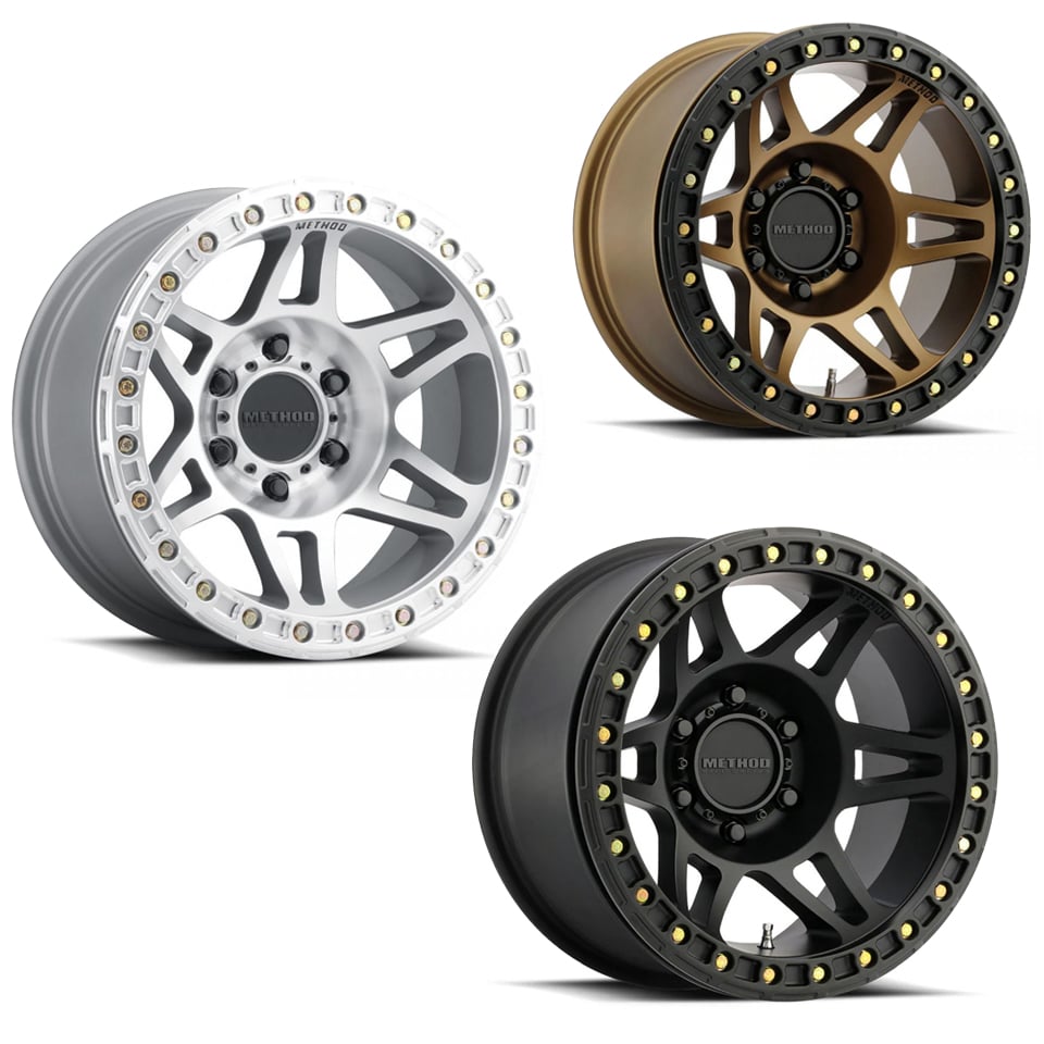 Method Race Wheels 106 17" Beadlock Wheel Matte Black Machined Bronze