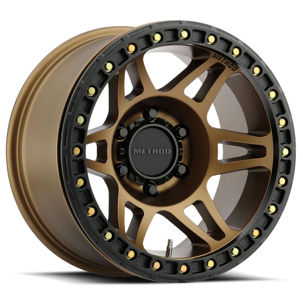 Method Race Wheels 106 17" Beadlock Wheel Matte Black Machined Bronze
