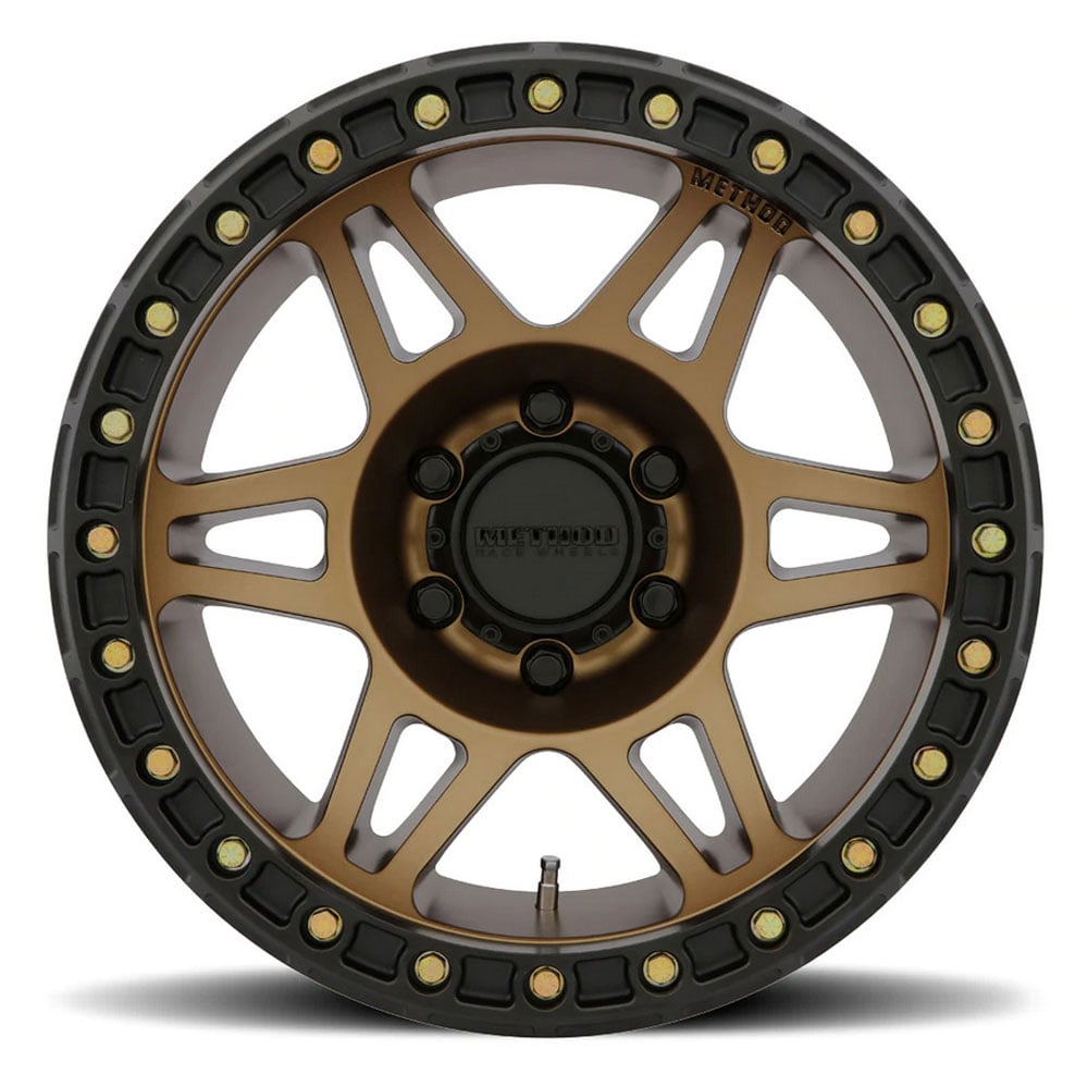 Method Race Wheels 106 17" Beadlock Wheel Matte Black Machined Bronze