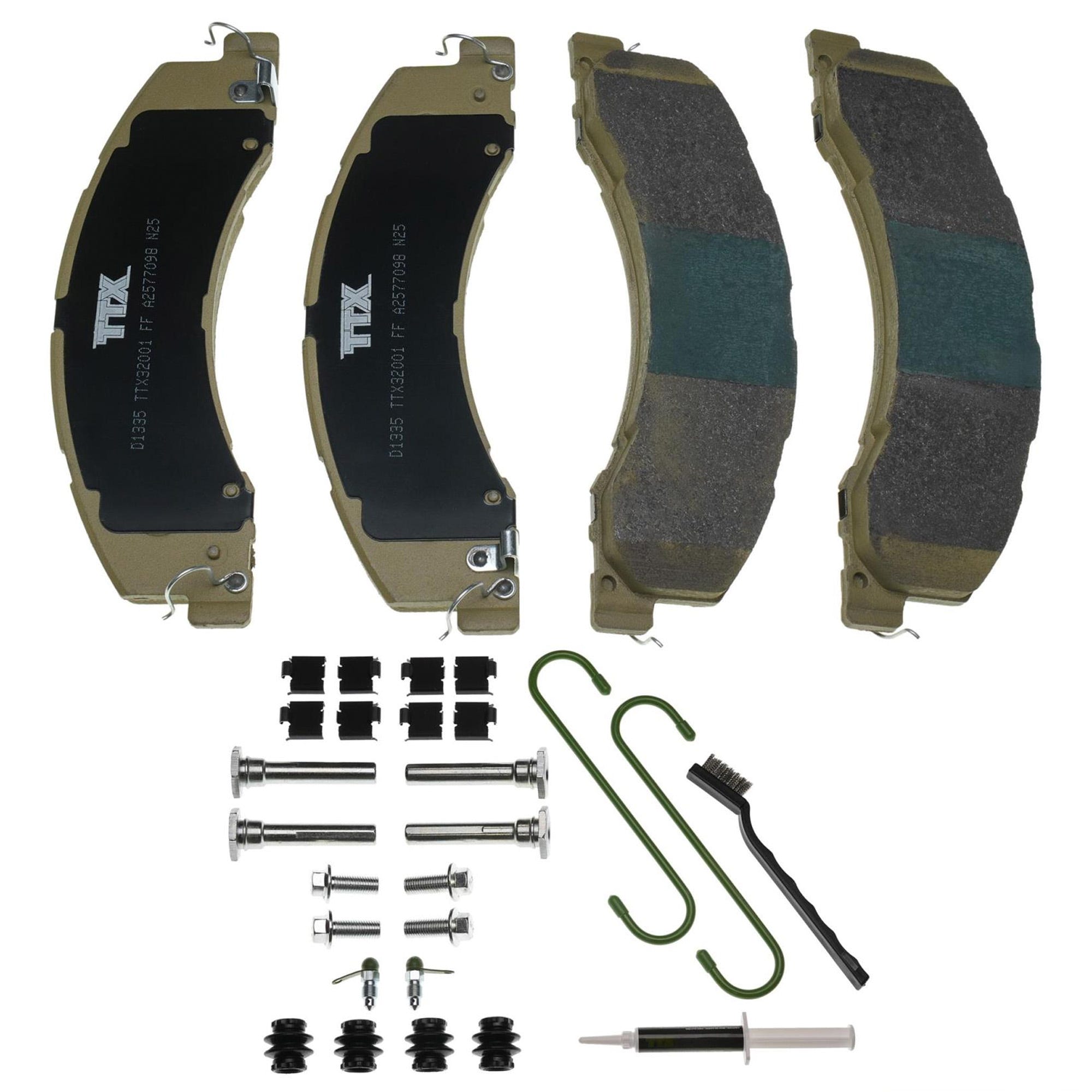 Mevotech TTX Premium Met Front and Rear Brake Pads for 08-24 Dodge Ram 4500 and 5500
