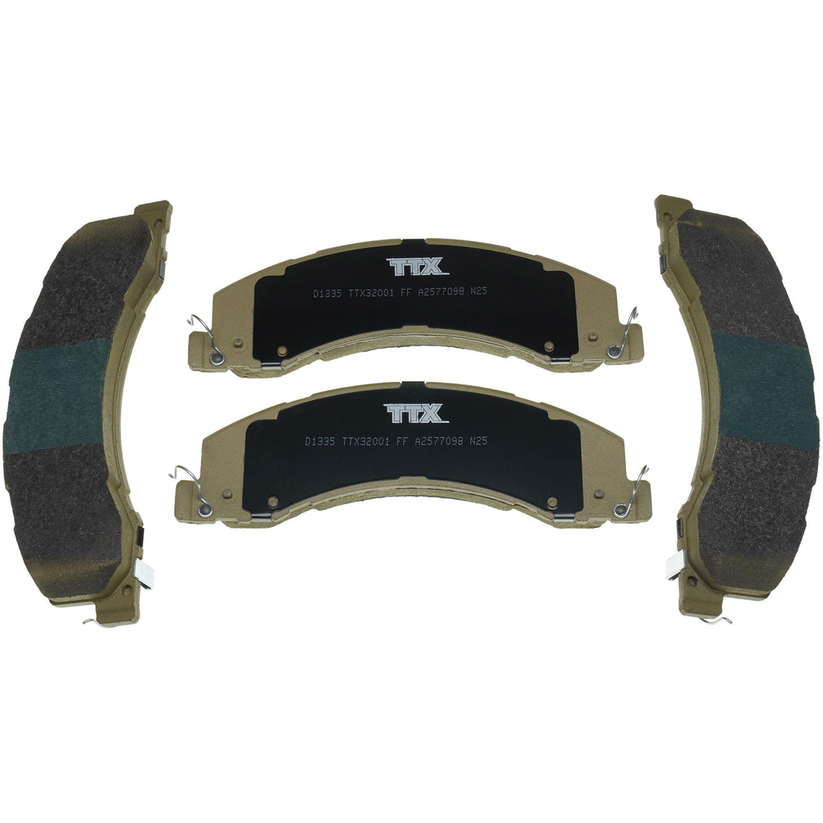 Mevotech TTX Premium Met Front and Rear Brake Pads for 08-24 Dodge Ram 4500 and 5500