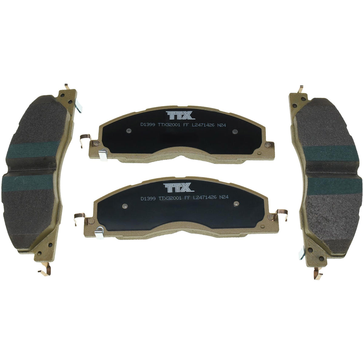 Mevotech TTX Premium Met Brake Pads for 09-18 Dodge Ram 2500 and 3500