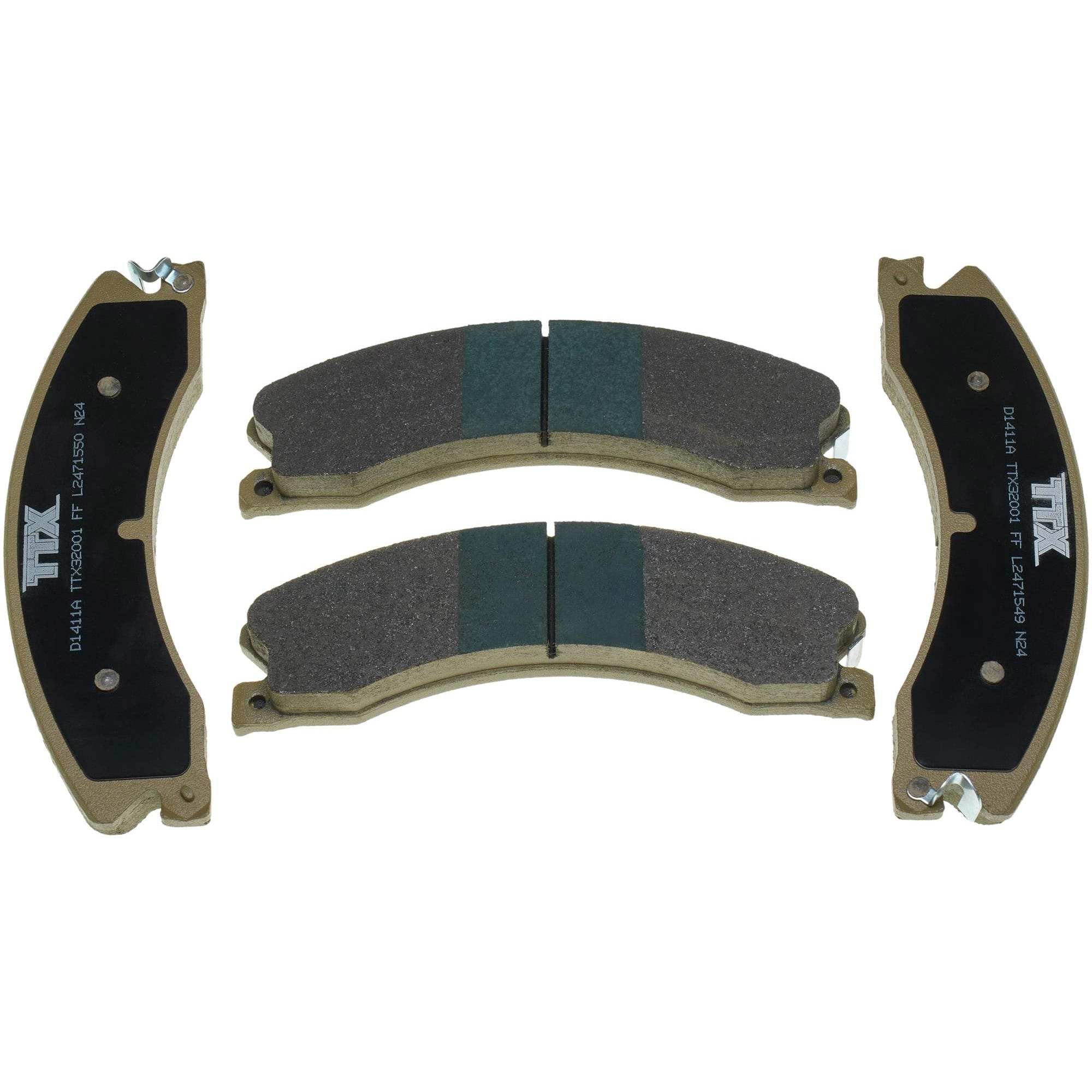 Mevotech TTX Premium Met Front and Rear Brake Pads for 11-19 GM 2500HD and 3500HD