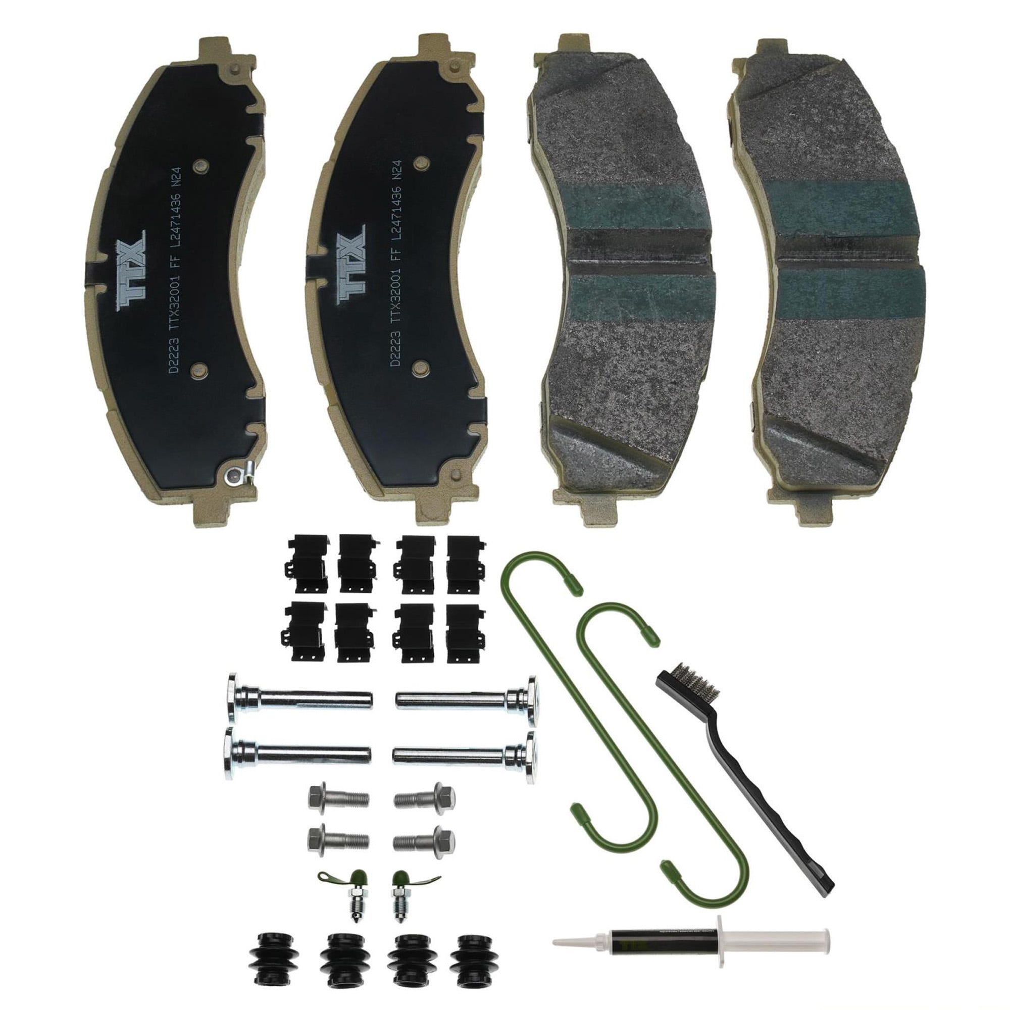 Mevotech TTX Premium Met Front and Rear Brake Pads for 19-24 Dodge Ram 2500 and 3500