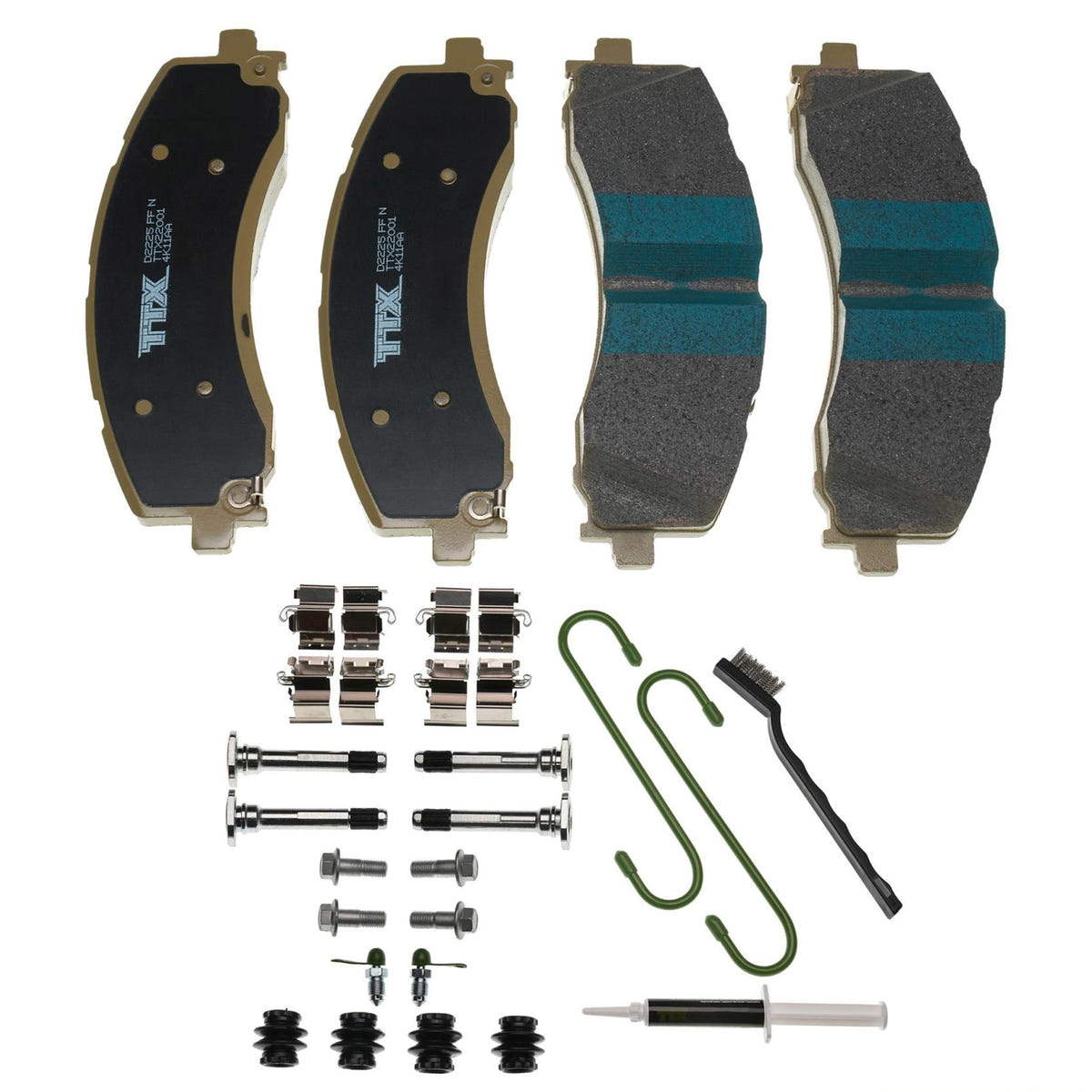 Mevotech TTX Premium Met Front and Rear Brake Pads for 19-24 Dodge Ram 2500 and 3500