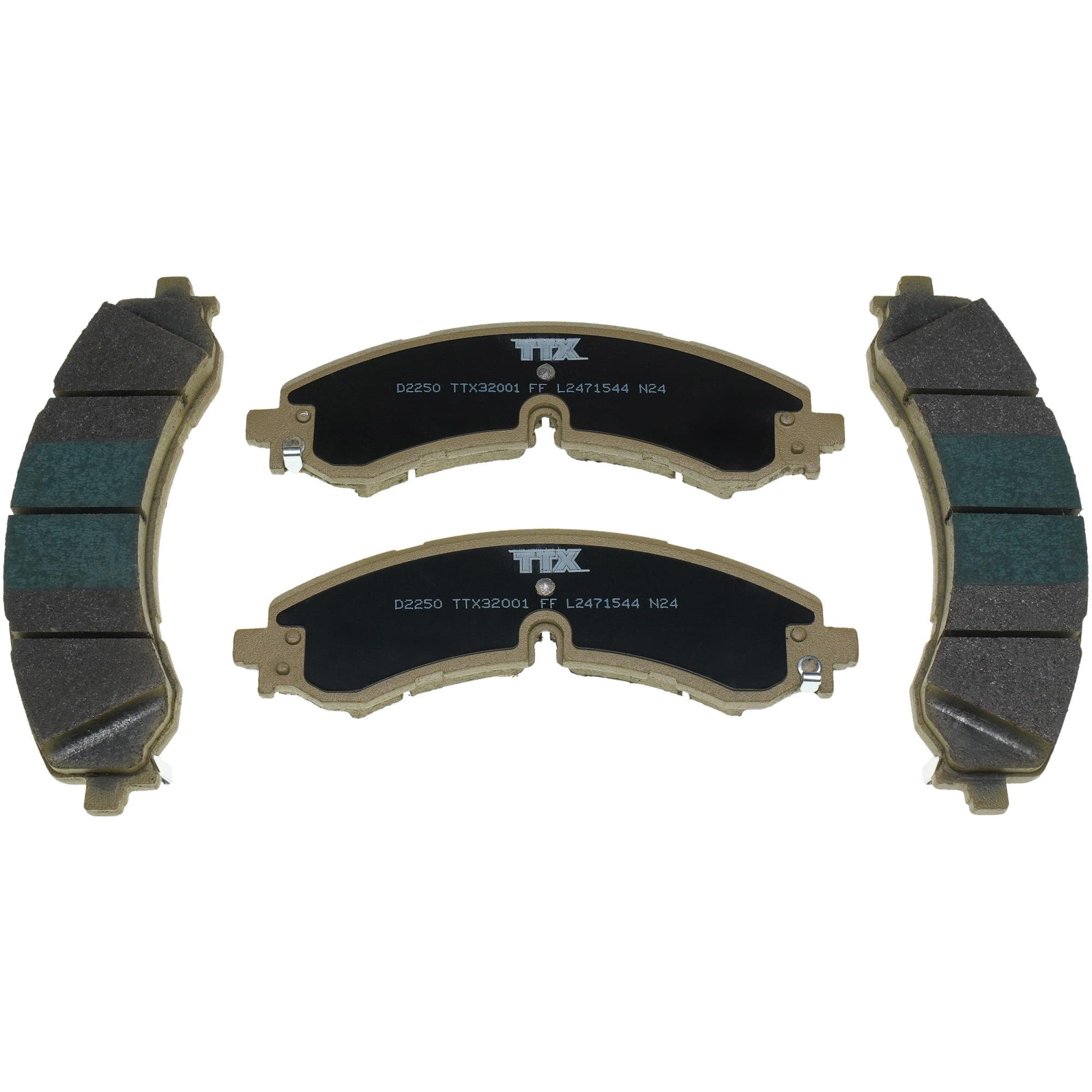 Mevotech TTX Premium Met Front and Rear Brake Pads for 20-24 GM 2500HD and 3500HD