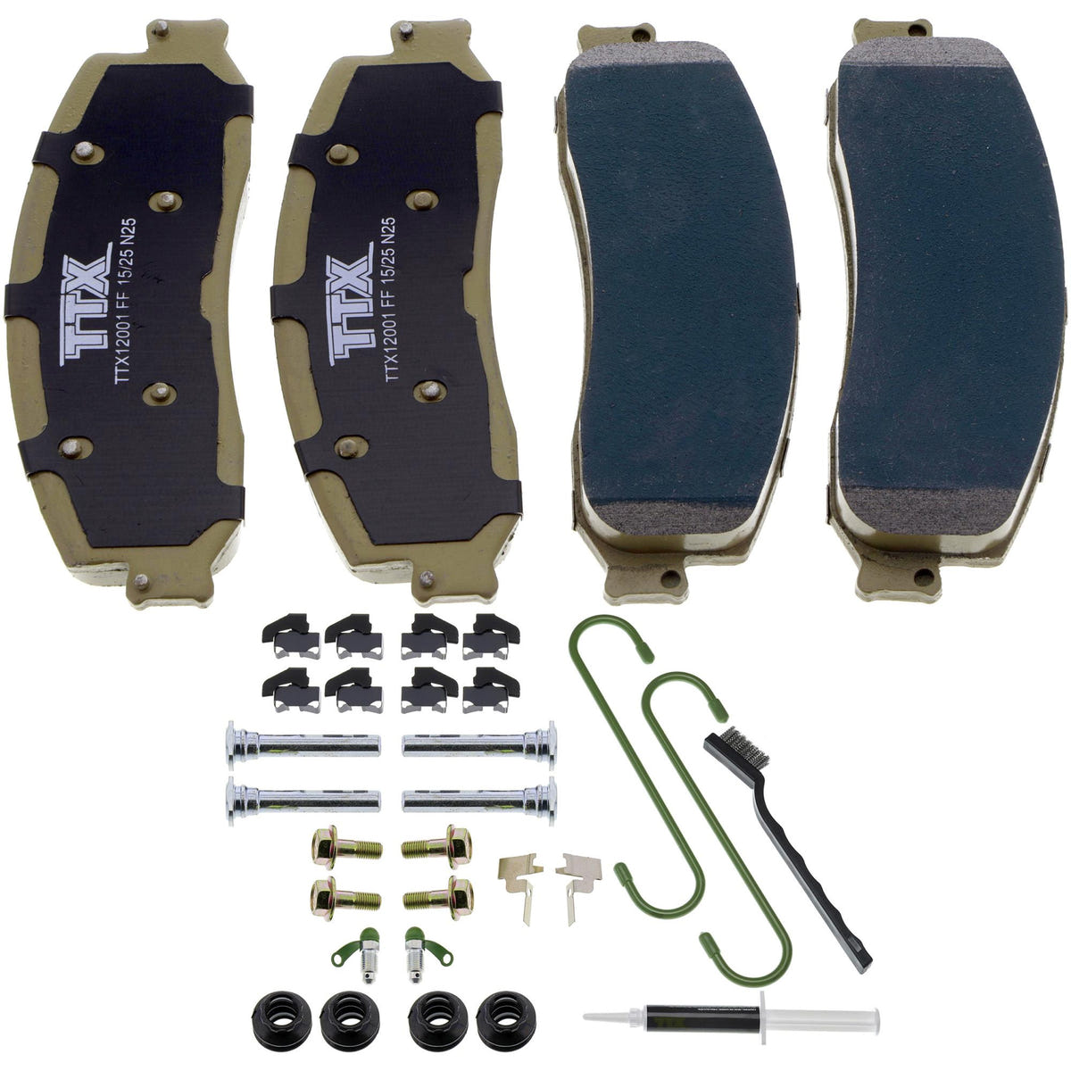 Mevotech TTX SuperMet Front and Rear Brake Pads for 08-12 Ford SuperDuty F-250 and for 08-11 F-350