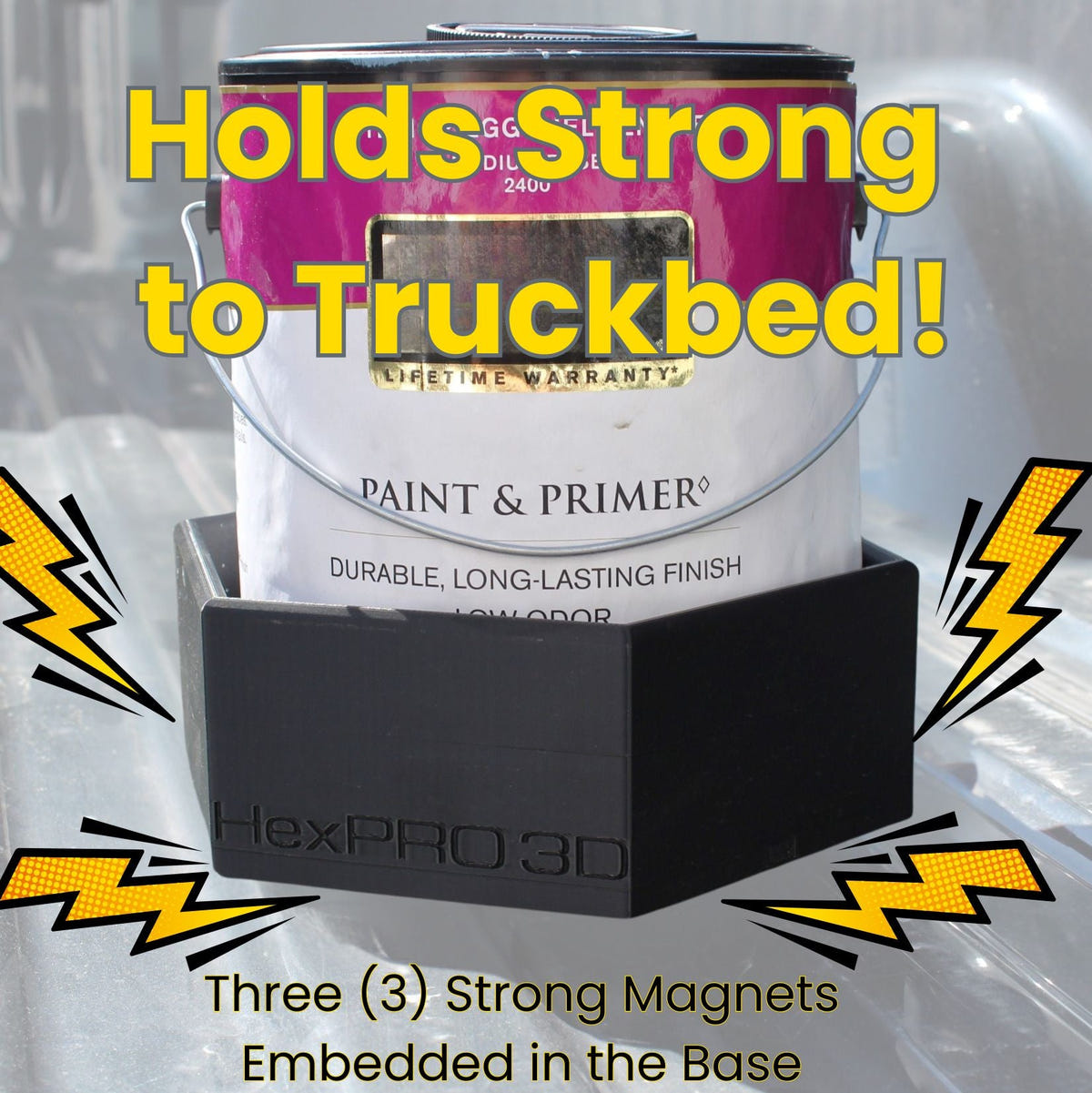 HexPro3D BedDock Magnetic 1-Gallon Can Holder