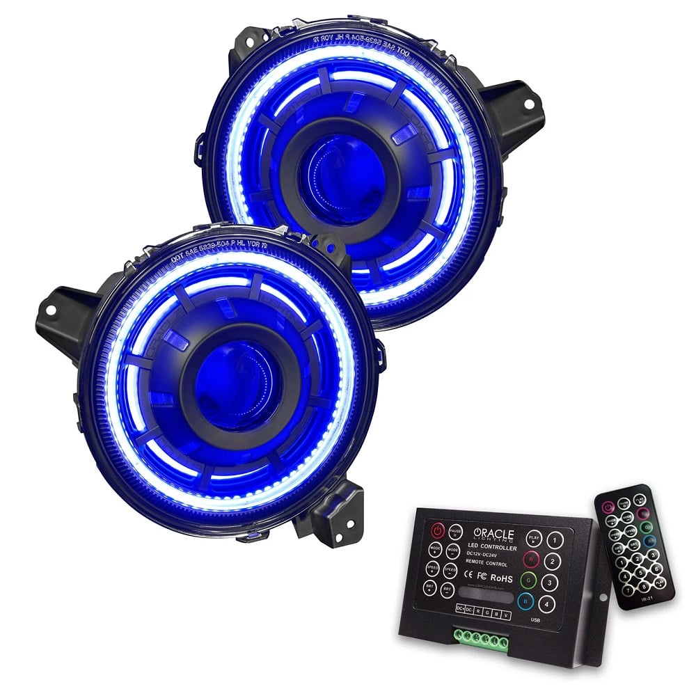 Oracle Lighting LED Pre-Assembled Halo Headlights for 20-23 Jeep Wrangler JL and Gladiator JT