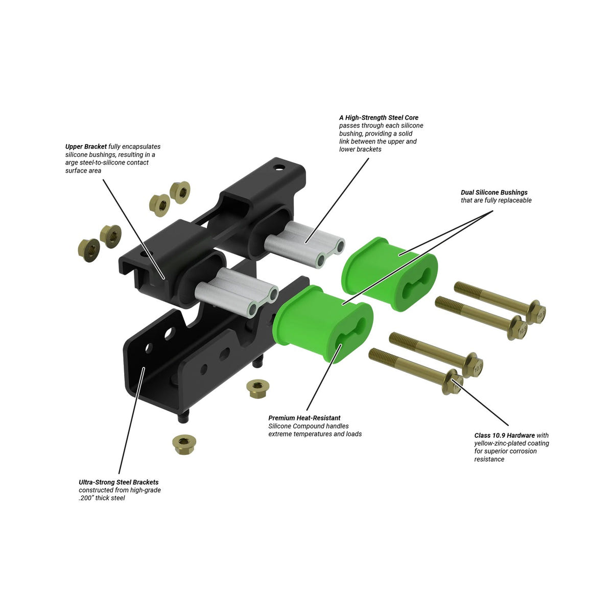 PPE Performance Transmission Mount 11-19 GM 6.6L Duramax Allison 2WD