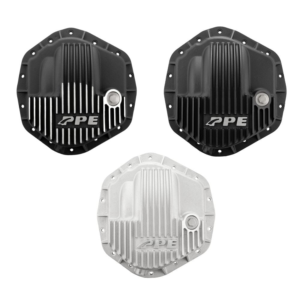 PPE Heavy Duty Cast Aluminum Rear Differential Cover 11.5"-14 Bolt for 01-19 GM and for 03-18 Ram